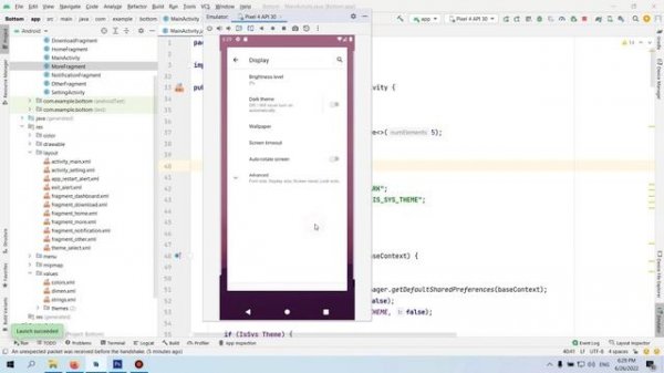 BottomNavigationView with Fragments | Dark Theme | Android Studio Tutorial By Amjad Tech | 2022