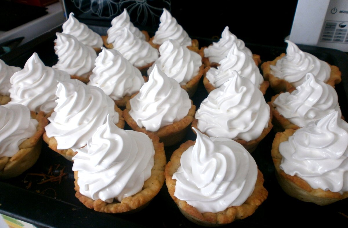 Песочные корзинки с белково-заварным кремом смотреть онлайн