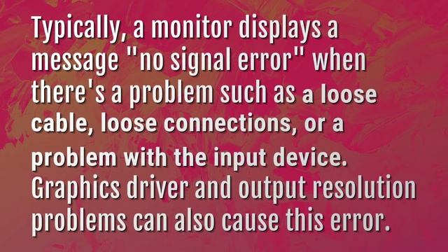Why does my monitor say no signal input? смотреть онлайн