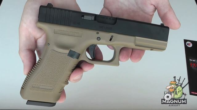 Страйкбольный пистолет WE GLOCK-17 Gen3 Tan смотреть онлайн