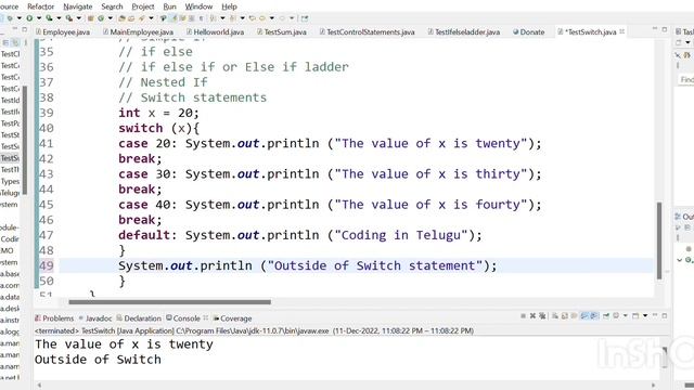 Writing simple Java Program to Understand how switch statement works | Java Basics 42 смотреть онлайн