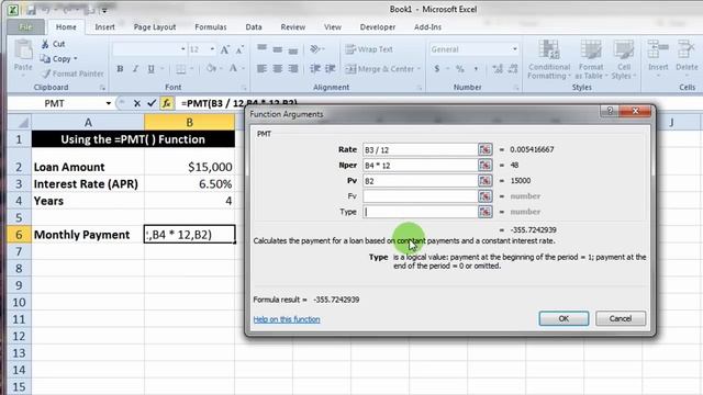Excel PMT() Function Basics смотреть онлайн