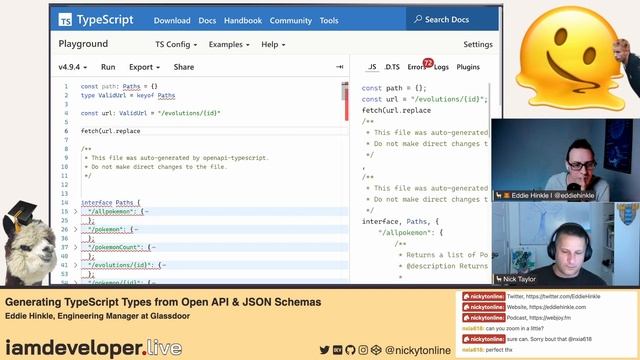Generating TypeScript Types from Open API & JSON Schemas with Eddie Hinkle смотреть онлайн