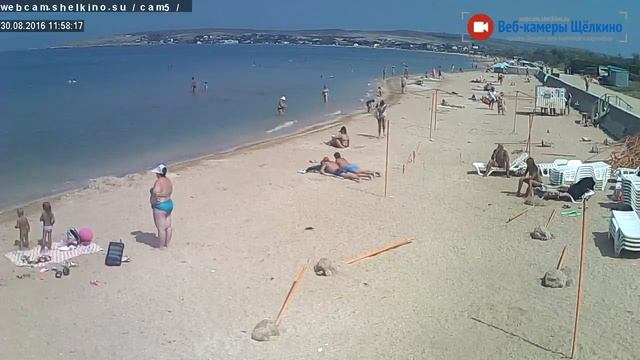Пляж в Щёлкино, 30.08.2016 - Time-lapse с камеры 5