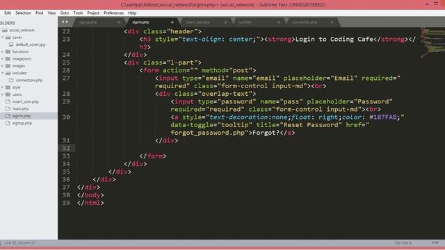 Bootstrap Login Form Design Responsive 07 Social Network Project in PHP & MySqli смотреть онлайн