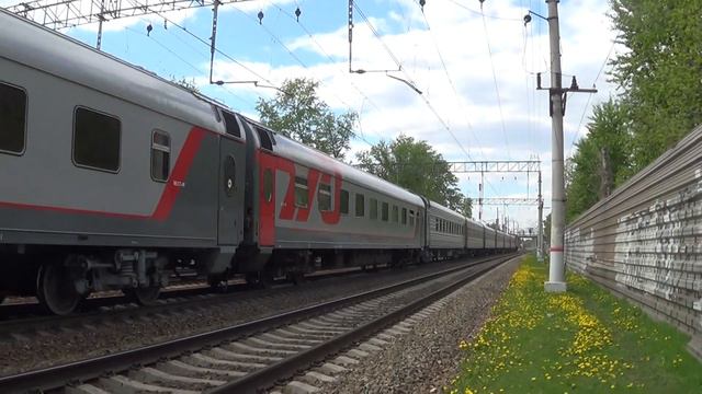 Электровоз ЭП2К-401 со скорым поездом №119 Саранск - Москва смотреть онлайн