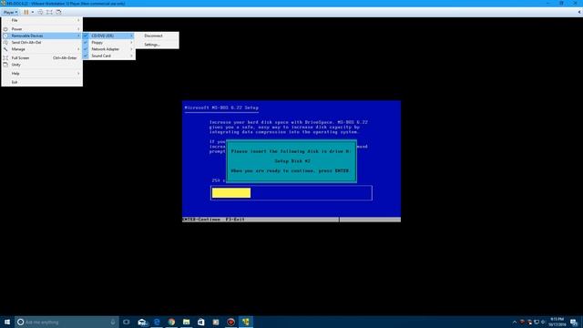 MS-DOS 6.22 - Installation in VMware смотреть онлайн