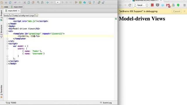 Web Components + LiveEdit in WebStorm 7 смотреть онлайн