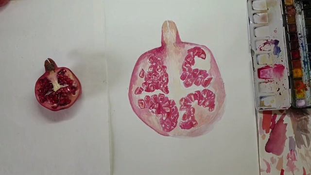 Рисуем гранат Draw pomegranate смотреть онлайн