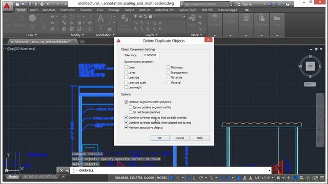 Delete Duplicates AutoCAD 2015 смотреть онлайн