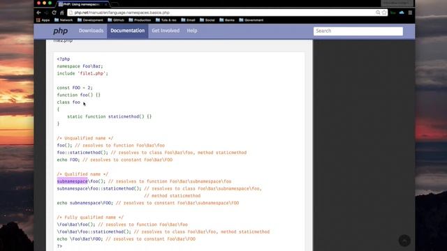 Namespace in PHP (part 2) смотреть онлайн