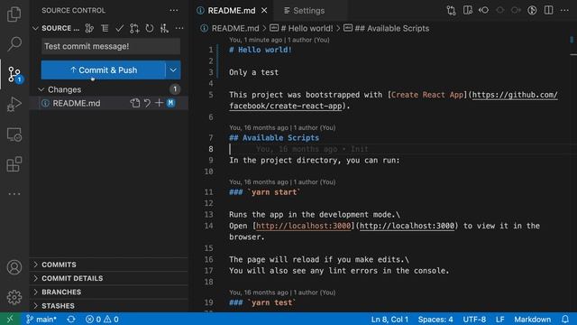 VS Code tips — Automatically push after a commit with Git: post commit command смотреть онлайн