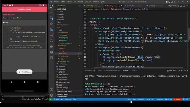 33 - Network error e criando modal para remover itens - parte 1 - React Native смотреть онлайн