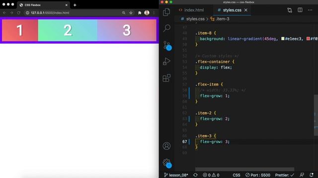 CSS Flexbox #8 Размеры элементов (Flexbox Sizing) смотреть онлайн
