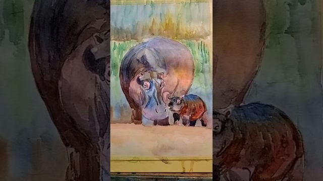 Як малювати бегемота. Малювання українською онлайн #pugachpainting смотреть онлайн