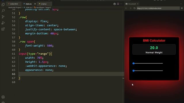 Build a JavaScript BMI Calculator | BMI Calculator Using HTML, CSS, and JavaScript смотреть онлайн