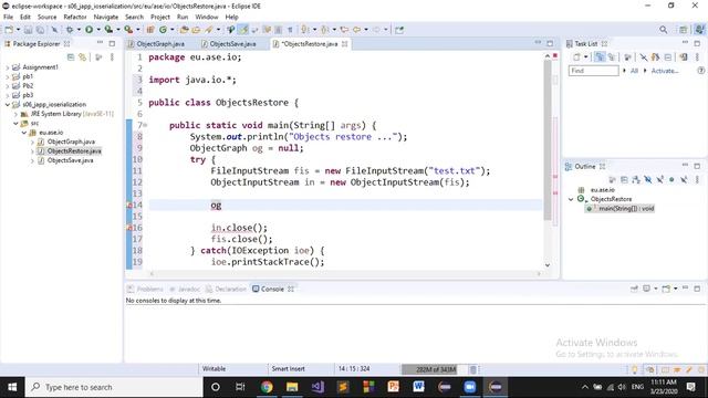 Java Zoom Lab 06: I/O Serialization/Deserialization смотреть онлайн