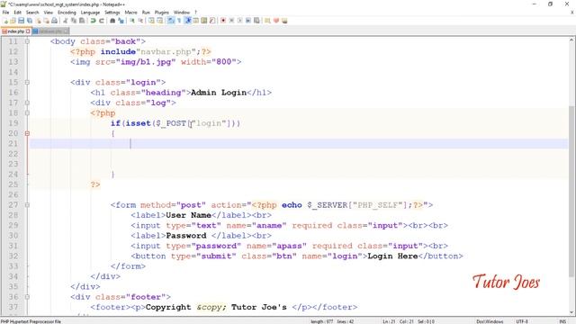 School Management System Project Admin Login in PHP and MySQL Tamil Part-01 смотреть онлайн