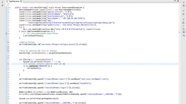 Appium v1.5.3 - How to automate webview facebook login flow смотреть онлайн