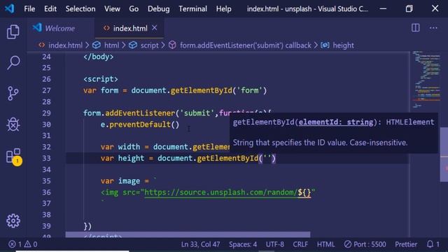 Unsplash API Random Images Generator in Javascript смотреть онлайн