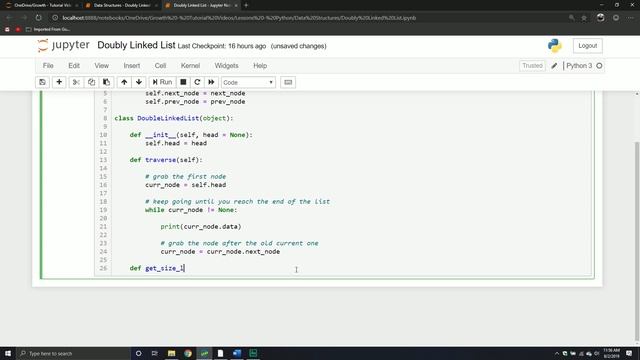 Doubly Linked List in Python | Part One смотреть онлайн
