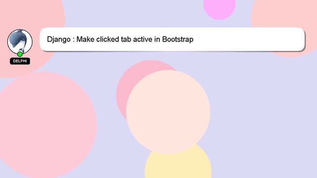 Django : Make clicked tab active in Bootstrap смотреть онлайн