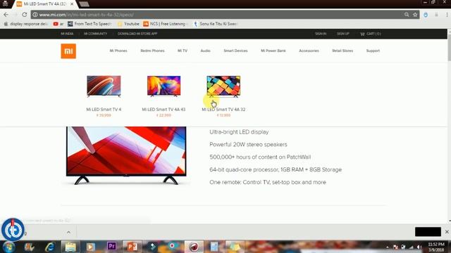 Xiaomi Mi LED SMART TV 4A - 32 Inch and 43 Inch Features | In Hindi смотреть онлайн
