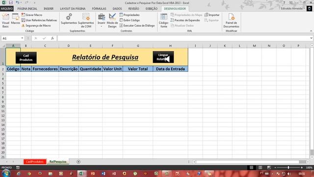 Cadastrar e Pesquisar Por Data Excel VBA 2013 Tutorial 5 смотреть онлайн