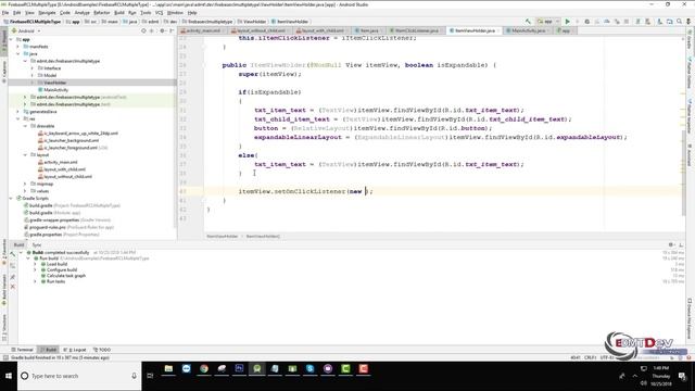 Android Studio Tutorial - Firebase Recycler View Item Multiple Type смотреть онлайн