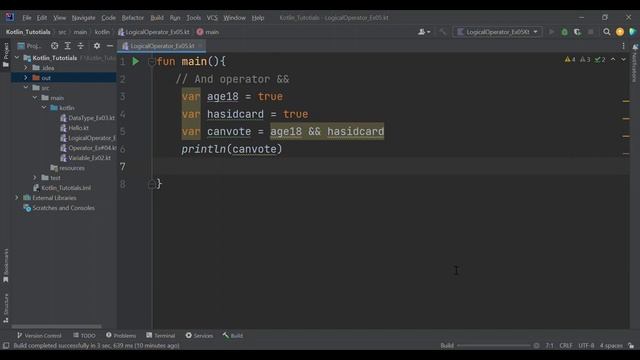 Kotlin Tutorial 06 || Logical Operators in Kotlin || || Operator in programming смотреть онлайн