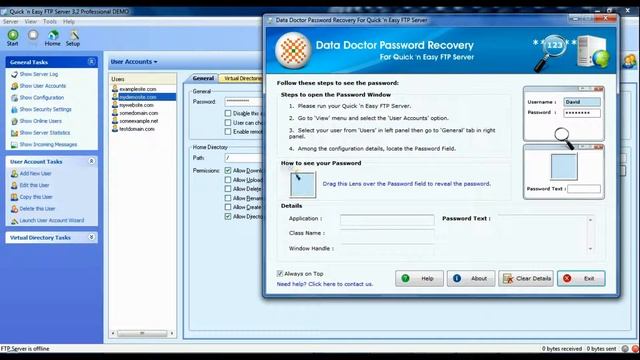Windows Password Recovery Software For Quick 'n easy FTP Server File Transfer Protocol From Compute смотреть онлайн