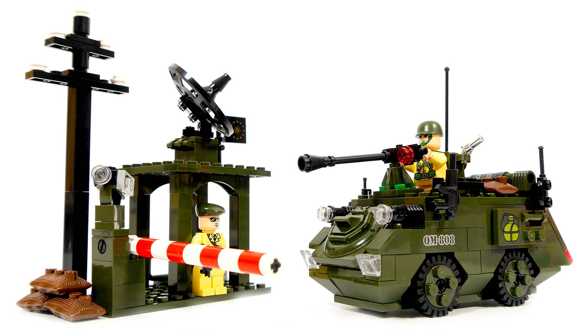 Собираем военную базу и броневик из LEGO - конструктор Enlighten Combat Zones 808