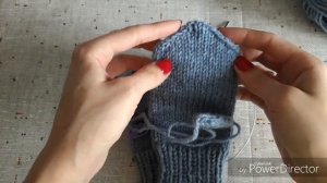Варежки спицами  Простой способ вязания. Мк