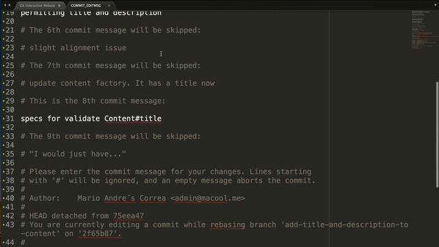 Git interactive rebase смотреть онлайн