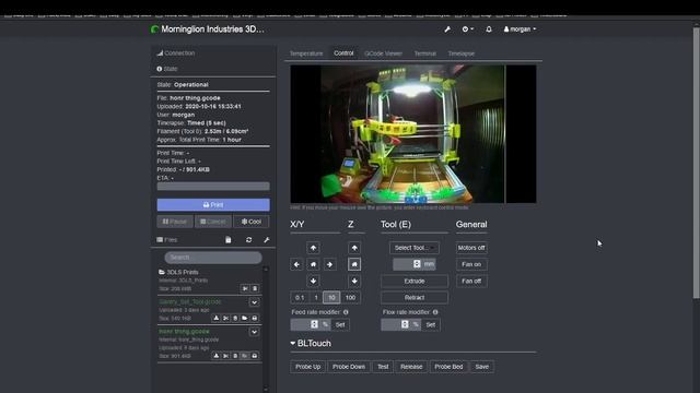 3DLS Octoprint Full Remote Control Demo смотреть онлайн