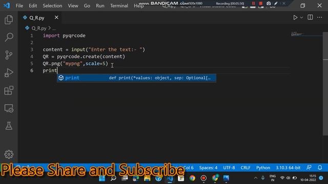 Create a QR code generator using Python | Python projects | #Python_Coderssss #QR #python смотреть онлайн