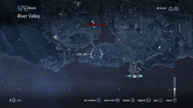 Assassins Creed Rogue - Templar Treasure Map Relic - 224, -259 River Valley