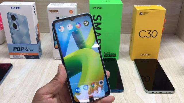 Tecno POP 6 Pro ? Redmi A1 ? Infinix Smart 6 ? Realme C30 || Unboxing || Comparison || Full Details смотреть онлайн