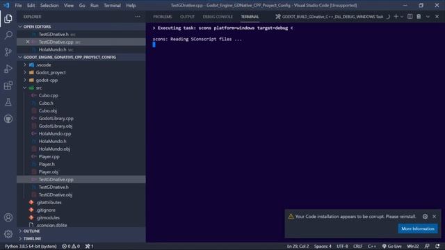 Godot Engine C++ en español "2-Creando clases con proyecto configurado" смотреть онлайн