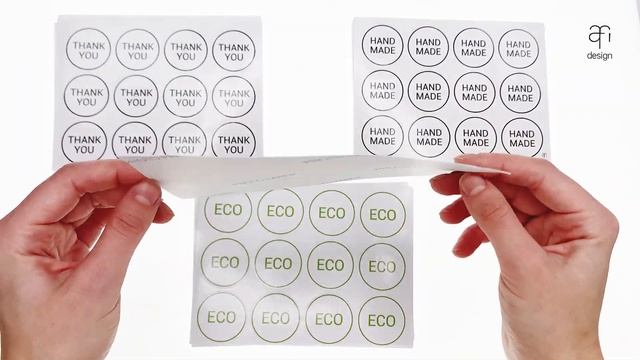 Наклейки стикеры "Эко", "Ручная работа", "Спасибо" смотреть онлайн