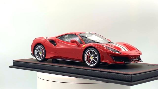 Ferrari 488 Pista (Rosso Corsa) - BBR 1:18 model car “Geneva Auto Show 2018” P18145A смотреть онлайн