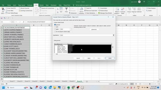 Text to Columns in Excel смотреть онлайн