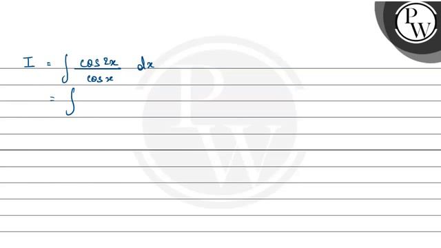 The value of \( \int \frac{\cos 2 x}{\cos x} d x \) is equal to
(A) \( 2 \sin x-\ell n|\sec x+\t... смотреть онлайн