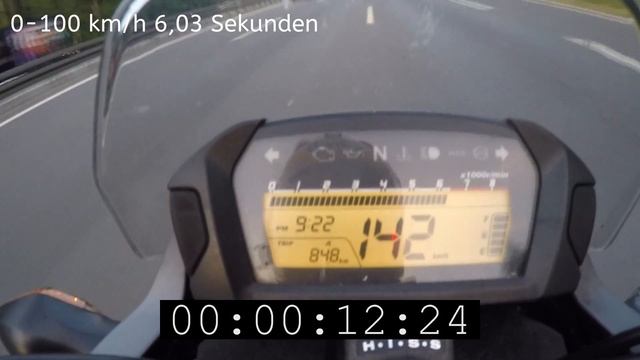 Honda NC 700s Beschleunigung 0-100km/h / Topspeed смотреть онлайн