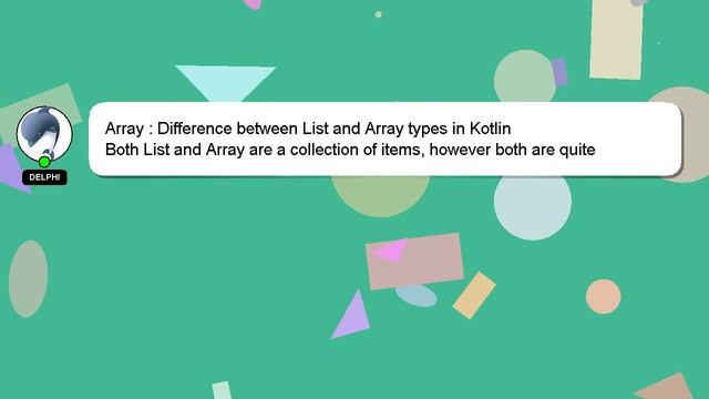 Array : Difference between List and Array types in Kotlin смотреть онлайн