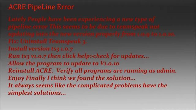 Arma II ACRE experienced a pipeline error (Fix) смотреть онлайн