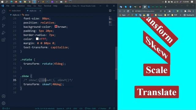 Web Design tutorial 2022 - Class 10 Part 03 | CSS Transform смотреть онлайн