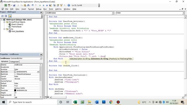 MEMBUKA DAN MENYIMPAN FOTO VBA EXCEL || OPEN FILE DIALOG PICKER смотреть онлайн