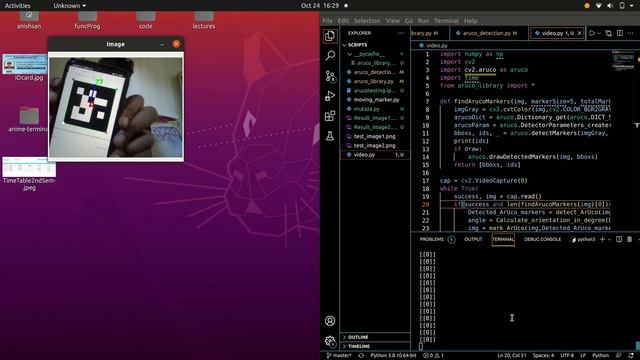 OpenCV python ArUco marker detection and angle estimation eYRC-SS#1336_Task1 смотреть онлайн