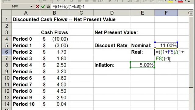 Get the Net Present Value of a Project Calculation - Finance in Excel - NPV() смотреть онлайн